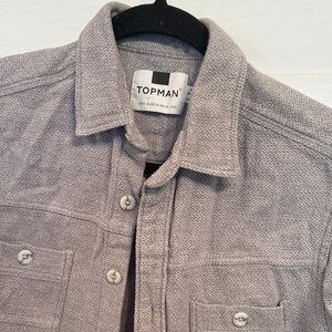 Topman Light Gray Shirt Jacket, thick 100% cotton, comfy & stylin 12-14 yrs